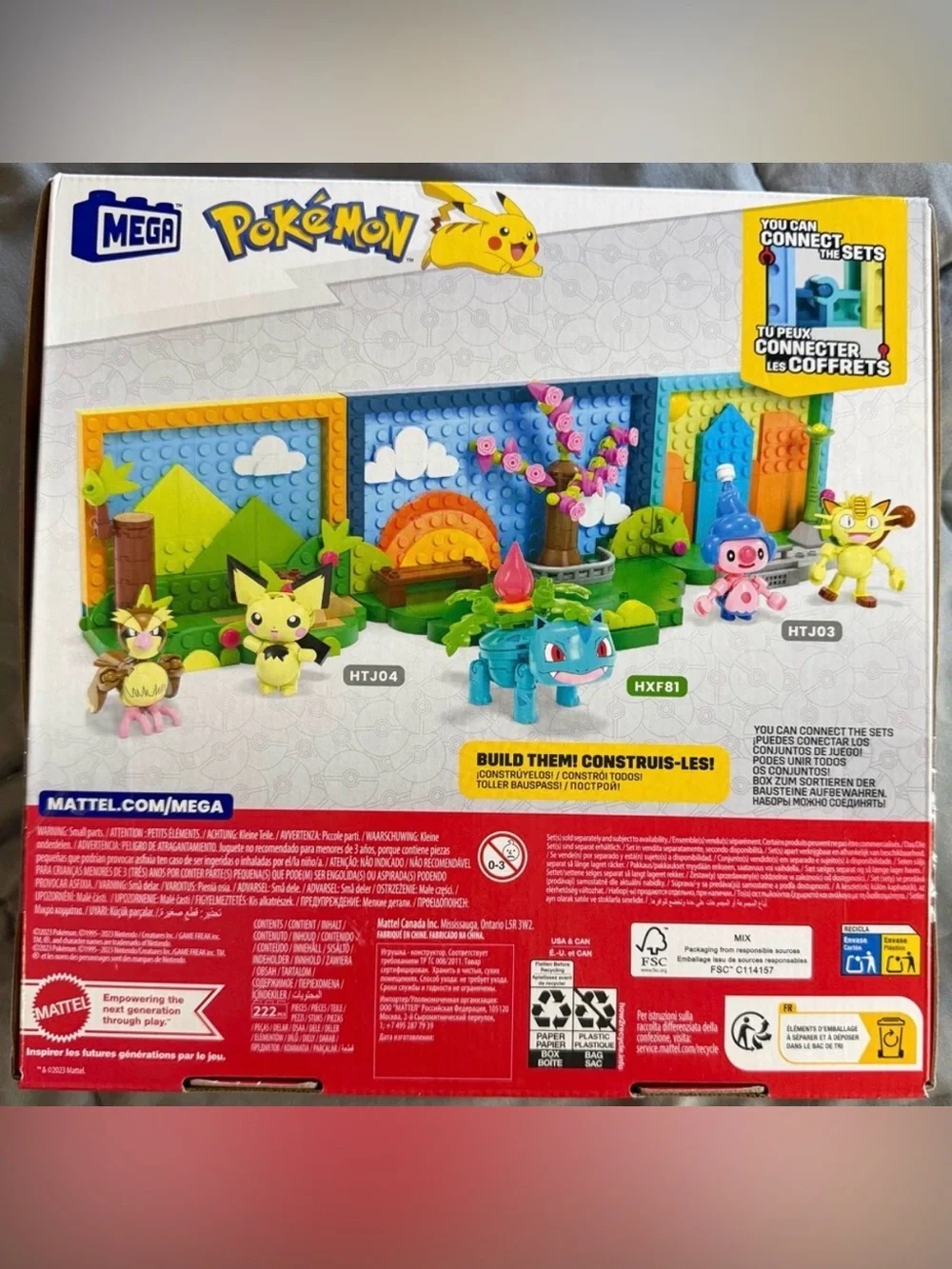 Mattel Blue Bulbasaur Park Playset with Pink Blossoms